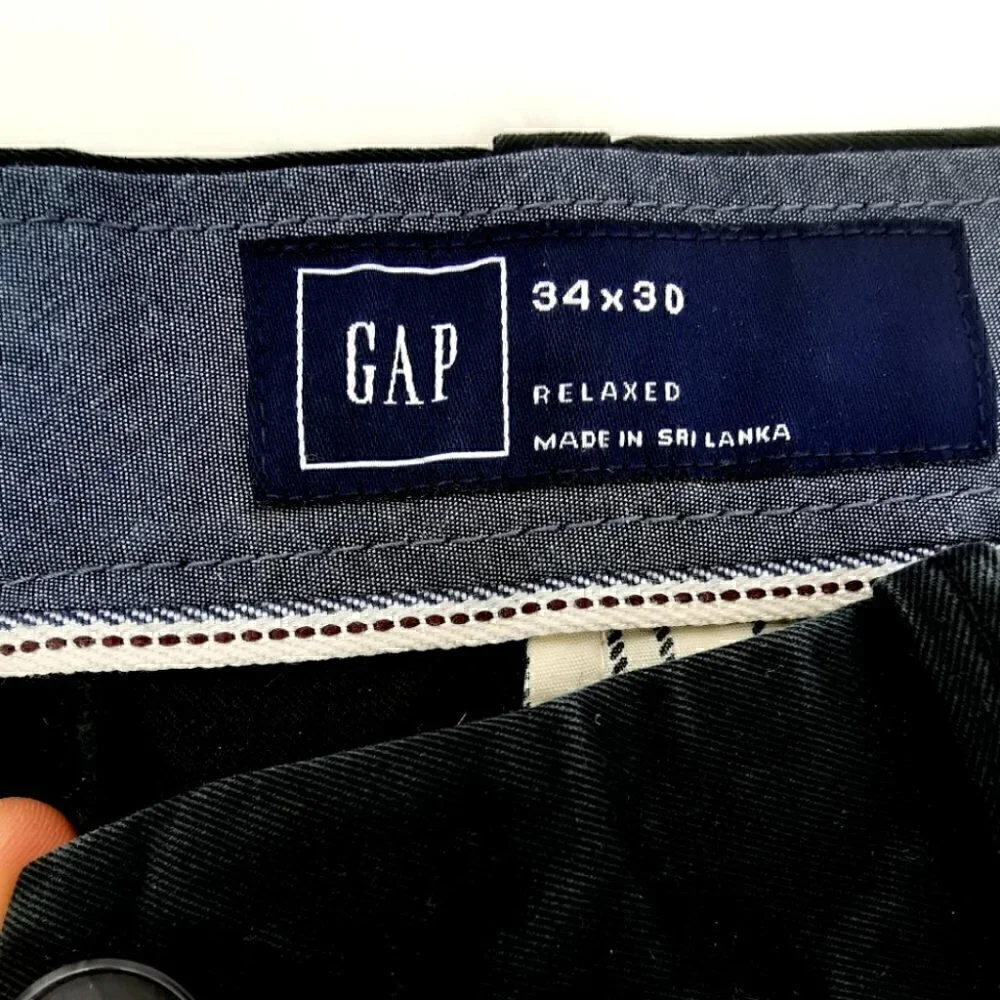 Gap Men's 34 x 30 Relaxed Black Dress Pants